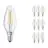 Confezione Multipack 10x Ledvance CLASSIC LED E14 Candela Filamento Chiara 4W 470lm - 827 Bianco Molto Caldo | Sostitutiva 40W