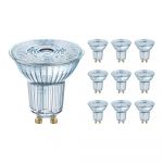 Confezione Multipack 10x Ledvance Performance Faretti LED Riflettore GU10 PAR16 8.3W 575lm 36D - 927 Bianco Molto Caldo | Miglior resa cromatica - Dimmerabile - Sostitutiva 80W