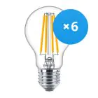 Confezione Multipack 6x Philips Corepro LEDbulb E27 Pera Chiara 10.5W 1521lm - 840 Bianco Freddo | Sostitutiva 100W